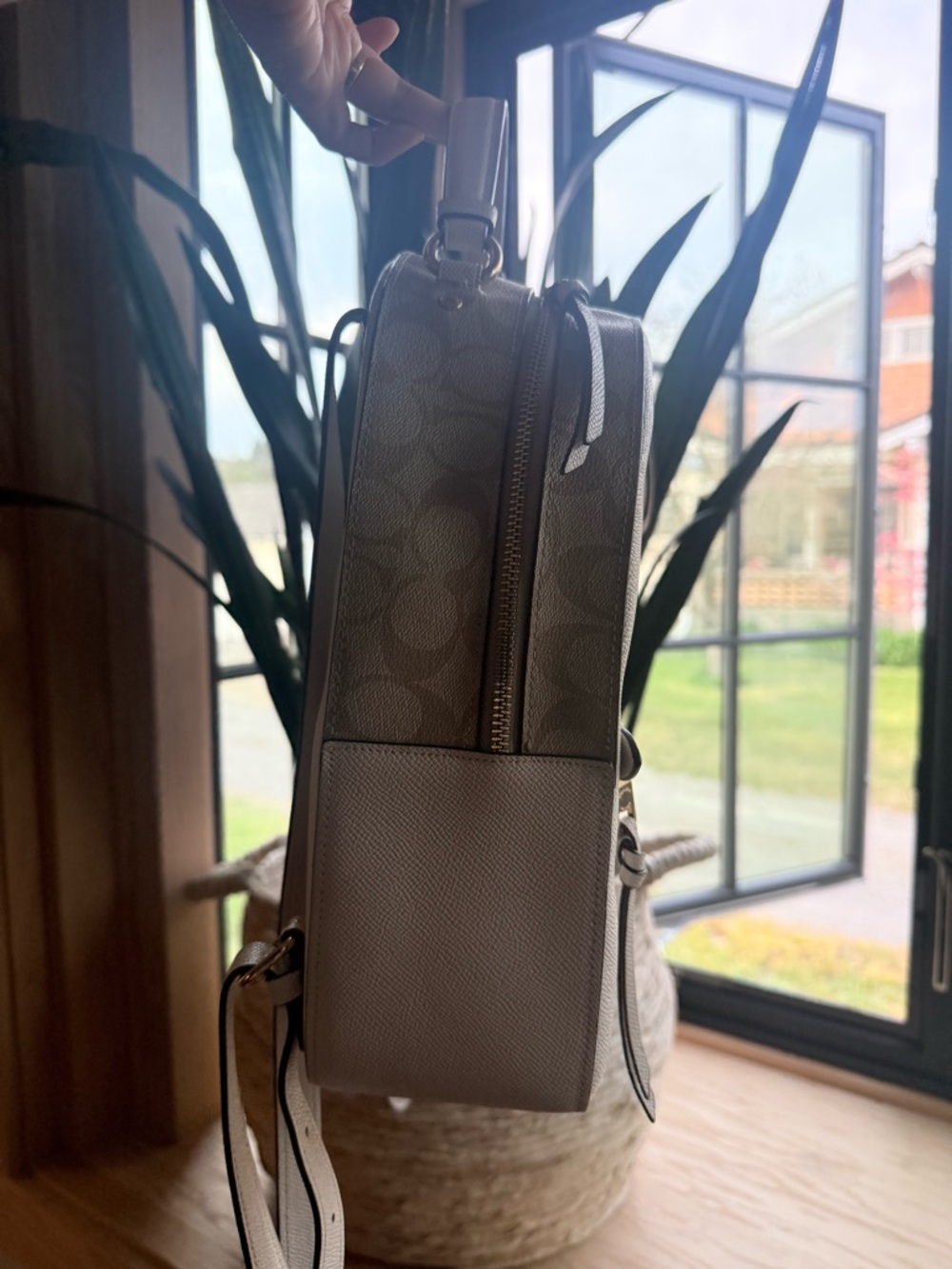 Coach Chalk Pebbled Leather Mini Backpack with Gold Hardware - Picture 2 of 6